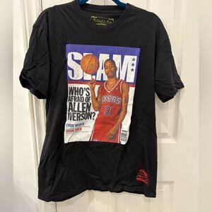 Allen Iverson SLAM magazine graphic T-Shirt by Mitchell & Ness. Basketball Print